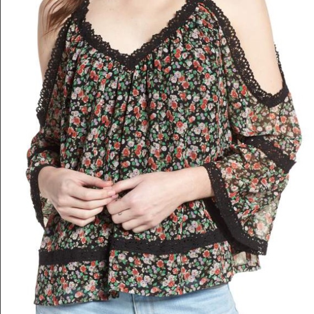 NWT Rebecca minkoff cropped shoulders top - Picture 2 of 7